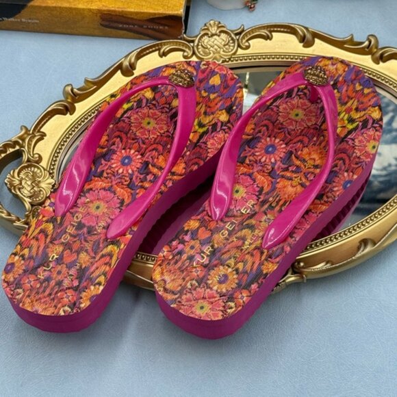 🆕 KURT GEIGER LDN 🧿 X MATTHEW WILLIAMSON NWOB Pink Kensington Flipflop, Sz 7 - Picture 11 of 13